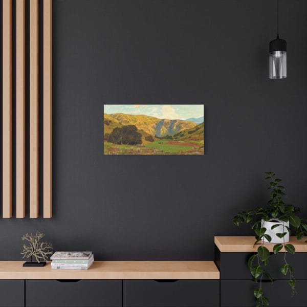 William Wendt 1907 Masterpiece - Meadow with Distant Hills - A Timeless Landscape Painting, Matte Canvas, Stretched, 1.25" - Image 9