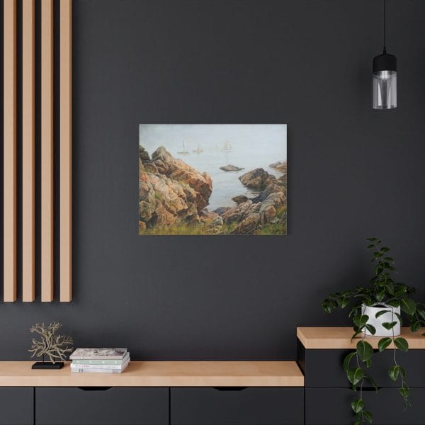 Berndt Lindholm - Fiskare i Morgondimma - Enchanting Nordic Fisherman Scene - 1895, Matte Canvas, Stretched, 1.25" - Image 7