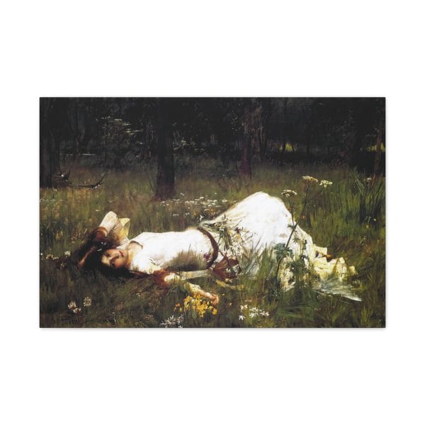 John William Waterhouse - Ophelia (1889) - Premium Canvas Print for Art Lovers, Matte Canvas, Stretched, 1.25" - Image 9