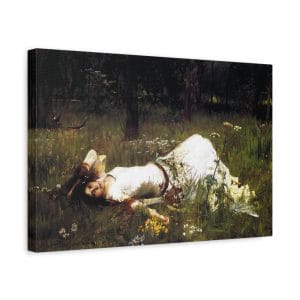 John William Waterhouse - Ophelia (1889) - Premium Canvas Print for Art Lovers, Matte Canvas, Stretched, 1.25"