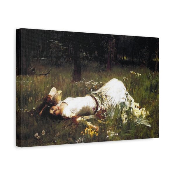 John William Waterhouse - Ophelia (1889) - Premium Canvas Print for Art Lovers, Matte Canvas, Stretched, 1.25"