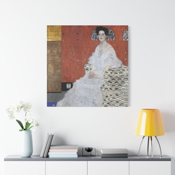 Gustav Klimt's 1906 Masterpiece, Portrait of Fritza Riedler, Matte Canvas, Stretched, 1.25" - Image 3