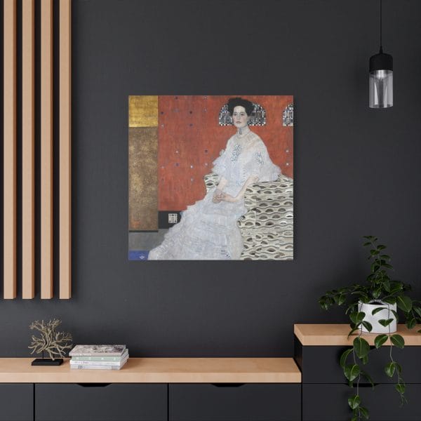 Gustav Klimt's 1906 Masterpiece, Portrait of Fritza Riedler, Matte Canvas, Stretched, 1.25" - Image 4