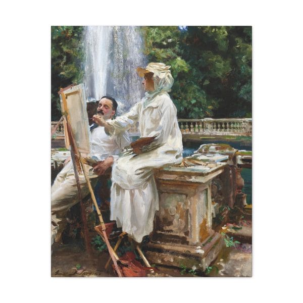 John Singer Sargent Masterpiece - The Fountain at Villa Torlonia, Frascati, Italy (1907), Matte Canvas, Stretched, 1.25" - Image 2