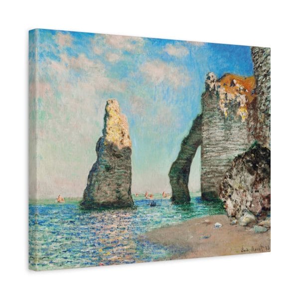Claude Monet Masterpiece - The Cliffs at Étretat (1885) - A Timeless Impressionist Gem, Matte Canvas, Stretched, 1.25" - Image 9
