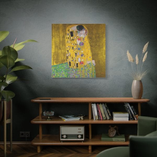 Gustav Klimt's The Kiss (1907 - 1908) - Exquisite Matte Canvas, Stretched, 1.25" - Image 5