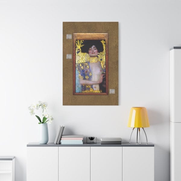 Gustav Klimt - Judith & The Head of Holofernes (1901) - Iconic Symbolism and Art Nouveau Masterpiece, Matte Canvas, Stretched, 1.25" - Image 4