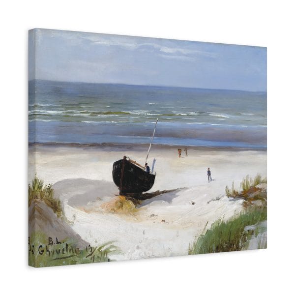 Berndt Lindholm - Boat on the Shore - (1870) - Classic Nordic Coastal Scene, Matte Canvas, Stretched, 1.25" - Image 8