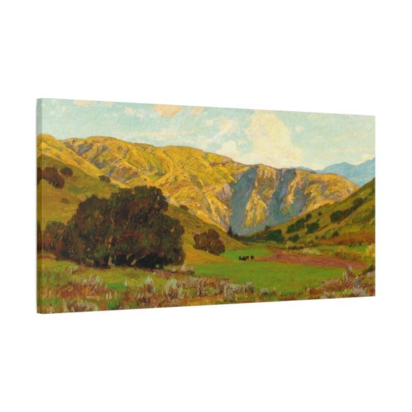 William Wendt 1907 Masterpiece - Meadow with Distant Hills - A Timeless Landscape Painting, Matte Canvas, Stretched, 1.25" - Image 12