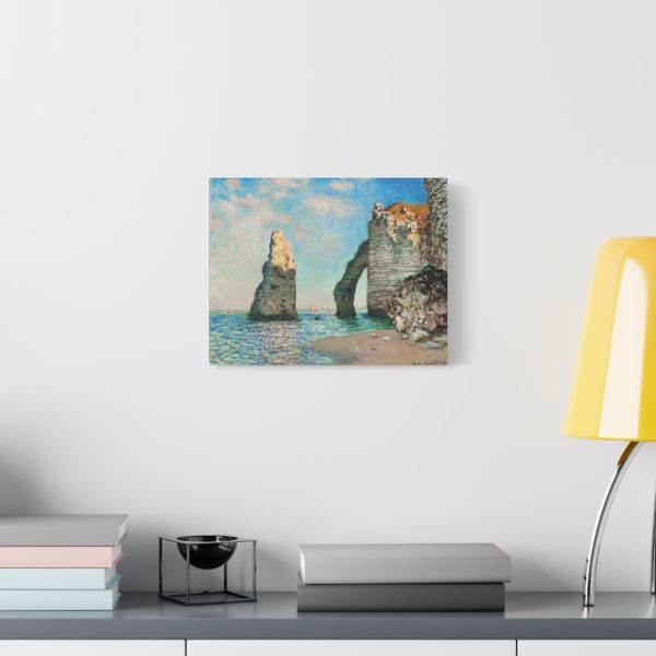 Claude Monet Masterpiece - The Cliffs at Étretat (1885) - A Timeless Impressionist Gem, Matte Canvas, Stretched, 1.25" - Image 6