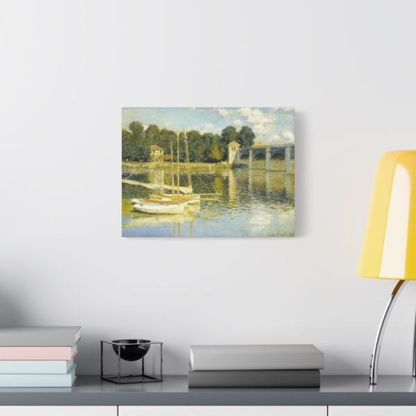 Claude Monet The Argenteuil Bridge (1874) - Premium Canvas Art Print, Matte Canvas, Stretched, 1.25" - Image 6