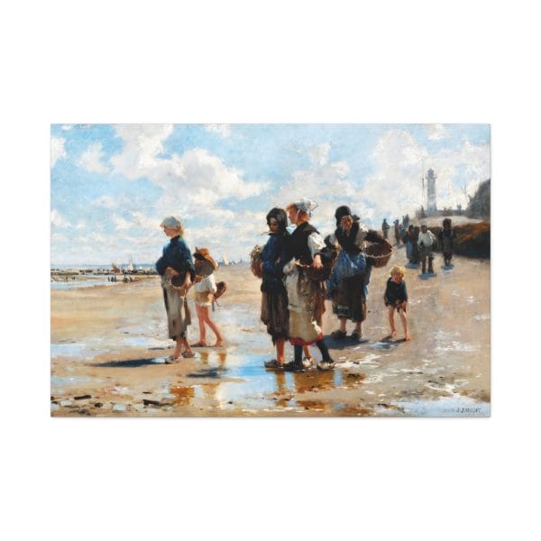 John Singer Sargent 1878 Masterpiece - En Route pour la Pêche, Matte Canvas, Stretched, 1.25" - Image 2