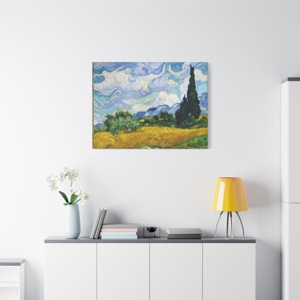 Vincent van Goghs Wheat Field with Cypresses (1889) - Stunning Matte Canvas, Stretched, 1.25" - Image 16