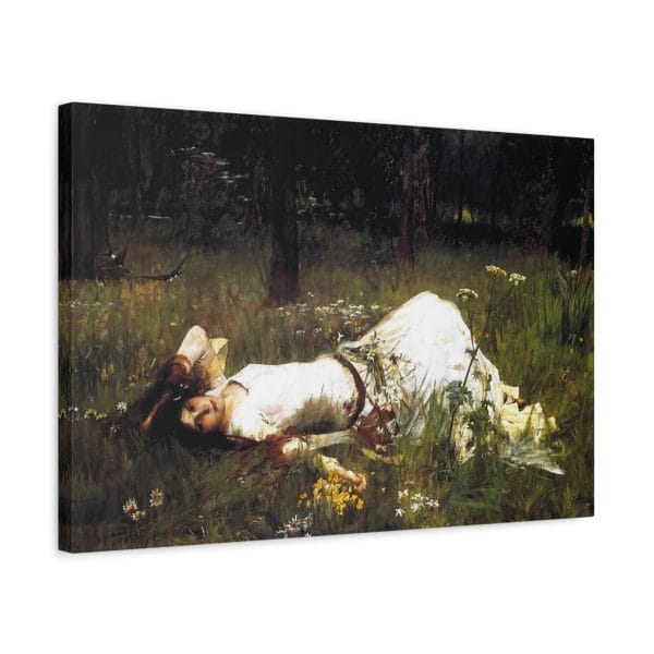 John William Waterhouse - Ophelia (1889) - Premium Canvas Print for Art Lovers, Matte Canvas, Stretched, 1.25" - Image 5
