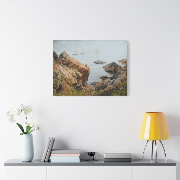 Berndt Lindholm - Fiskare i Morgondimma - Enchanting Nordic Fisherman Scene - 1895, Matte Canvas, Stretched, 1.25" - Image 6