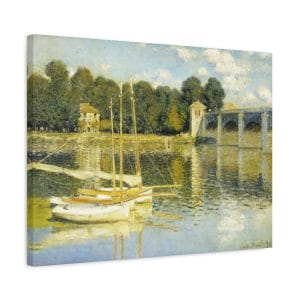 Claude Monet The Argenteuil Bridge (1874) - Premium Canvas Art Print, Matte Canvas, Stretched, 1.25"