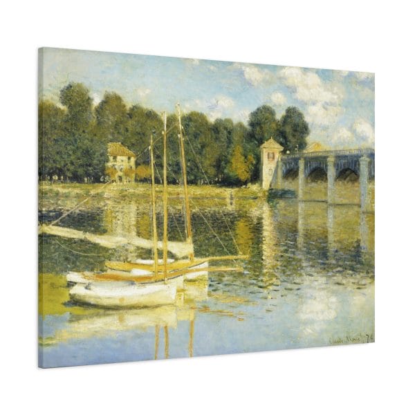 Claude Monet The Argenteuil Bridge (1874) - Premium Canvas Art Print, Matte Canvas, Stretched, 1.25" - Image 10
