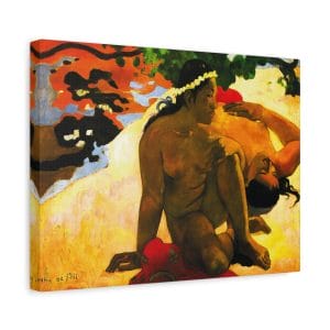 Elegant Canvas Print of Eh quoi! Tu es jaloux? by Paul Gauguin (1892), Matte Canvas, Stretched, 1.25"