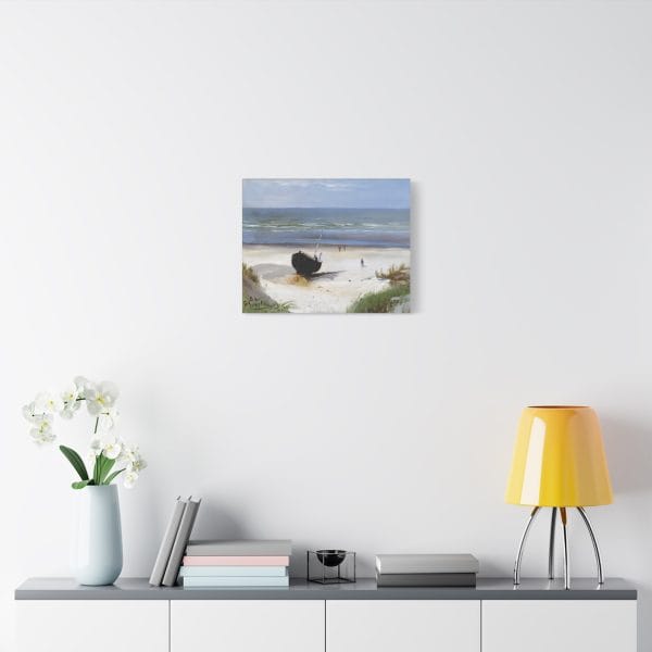 Berndt Lindholm - Boat on the Shore - (1870) - Classic Nordic Coastal Scene, Matte Canvas, Stretched, 1.25" - Image 9