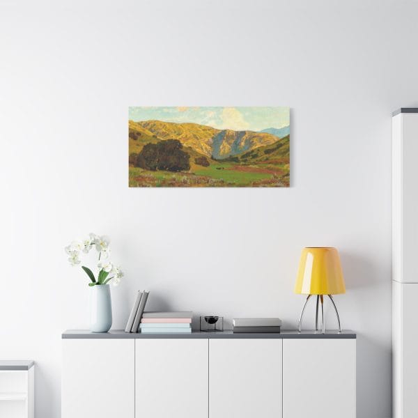 William Wendt 1907 Masterpiece - Meadow with Distant Hills - A Timeless Landscape Painting, Matte Canvas, Stretched, 1.25" - Image 13