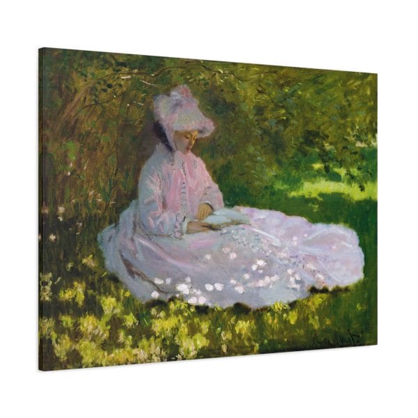 Claude Monet - Springtime - 1871 - 1872 - A Captivating Impressionist Masterpiece, Matte Canvas, Stretched, 1.25" - Image 13