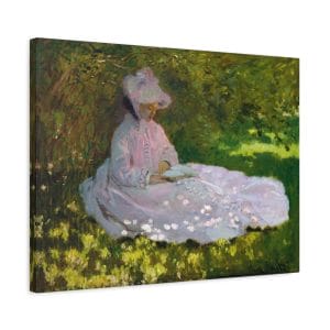 Claude Monet - Springtime - 1871 - 1872 - A Captivating Impressionist Masterpiece, Matte Canvas, Stretched, 1.25"