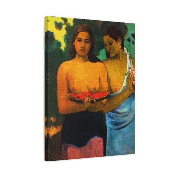 Two Tahitian Women by Paul Gauguin (1899) - Premium Canvas Art Print, Matte Canvas, Stretched, 1.25"