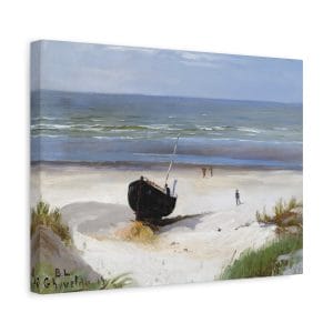 Berndt Lindholm - Boat on the Shore - (1870) - Classic Nordic Coastal Scene, Matte Canvas, Stretched, 1.25"