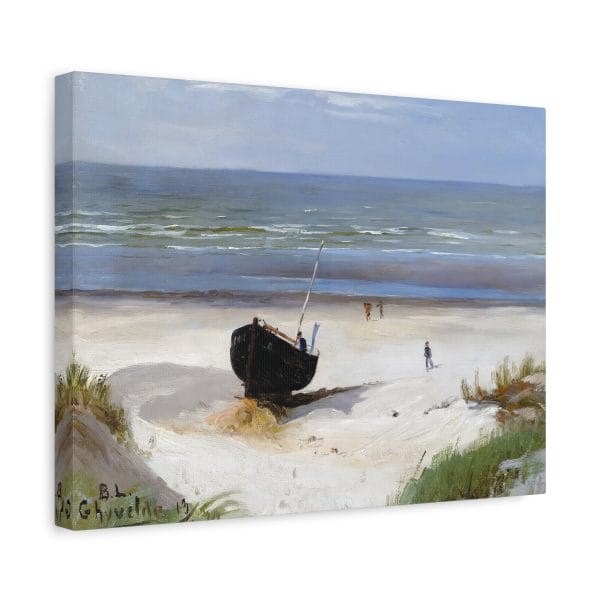 Berndt Lindholm - Boat on the Shore - (1870) - Classic Nordic Coastal Scene, Matte Canvas, Stretched, 1.25"