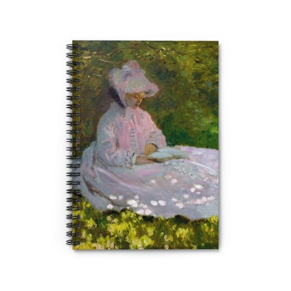 Claude Monet Springtime, Spiral Notebook - Ruled Line - Image 2