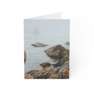 Berndt Lindholm - Fiskare i Morgondimma Greeting Cards (1, 10, 30, and 50pcs)