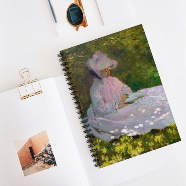 Claude Monet Springtime, Spiral Notebook - Ruled Line - Image 5