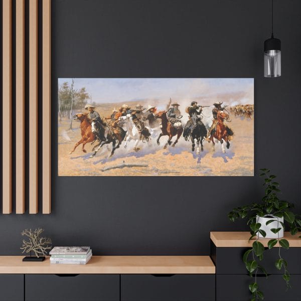 A Dash for the Timber – Canvas Wall Art by Frederic Remington - Image 18