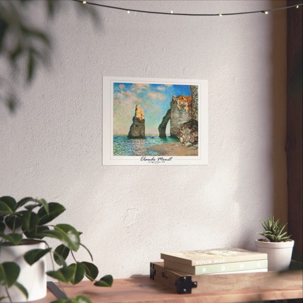Claude Monet’s “The Cliffs at Étretat” (1885) - Matte Horizontal Posters on White - Image 13