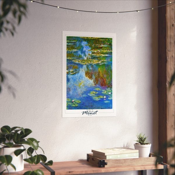 Claude Monet’s “Water Lilies” (1907) - Matte Vertical Posters, on White - Image 3