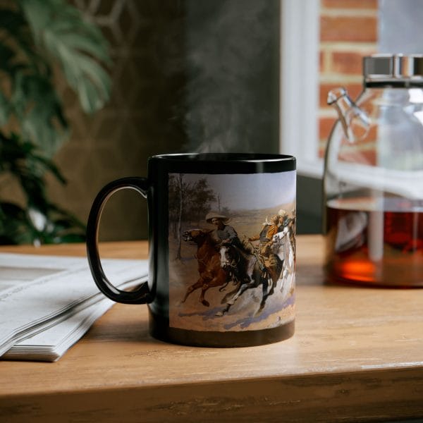 "A Dash to the Timber" (1889) – Frederic Remington, 11oz Black Mug - Image 7