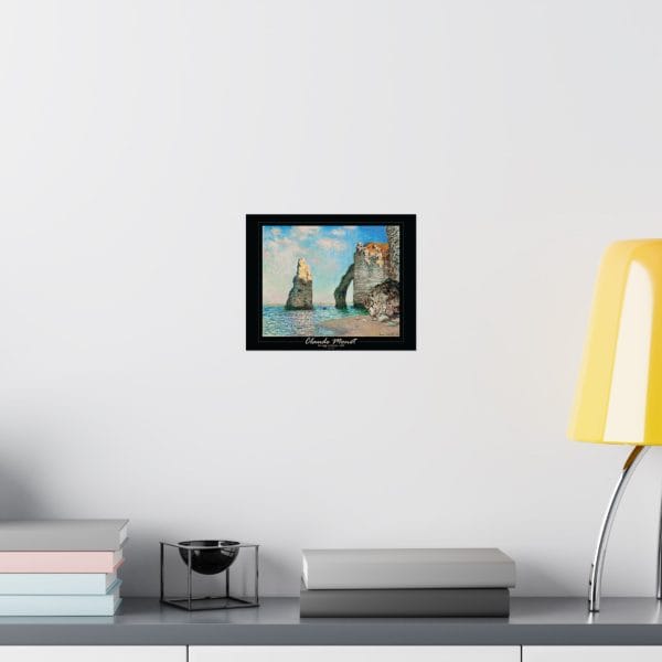 Claude Monet’s “The Cliffs at Étretat” (1885) - Matte Horizontal Posters on Black - Image 9