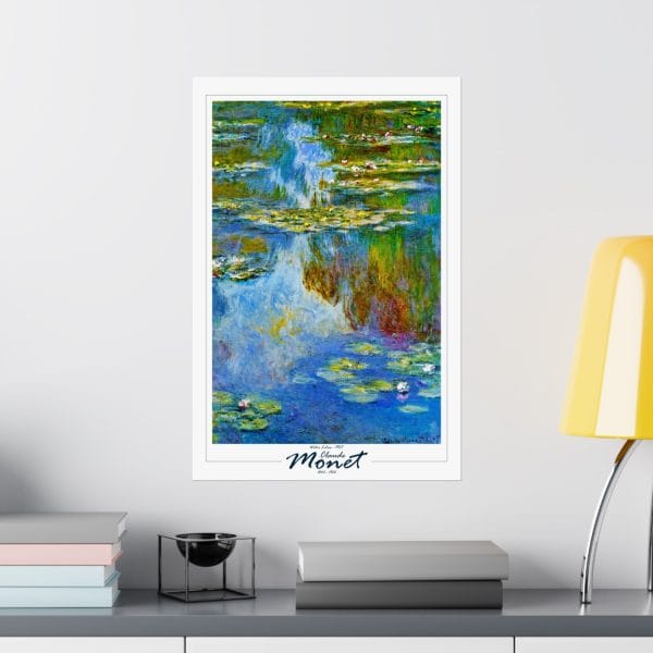Claude Monet’s “Water Lilies” (1907) - Matte Vertical Posters, on White - Image 4
