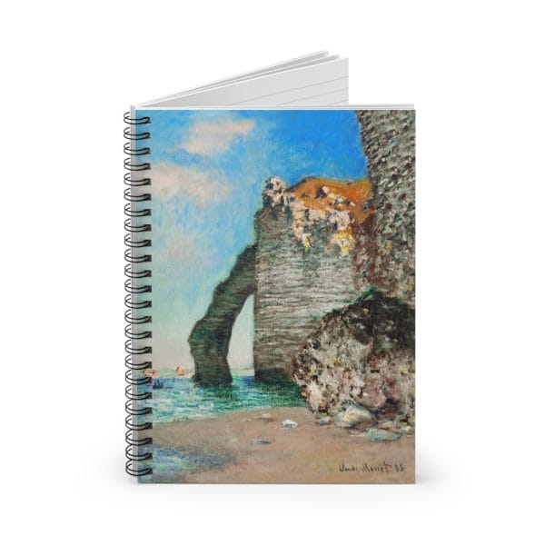 Claude Monet’s “The Cliffs at Étretat” (1885) - Spiral Notebook - Ruled Line - Image 2