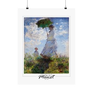 Claude Monet’s “Madame Monet and Her Son” (1873) - Matte Vertical Posters, on White