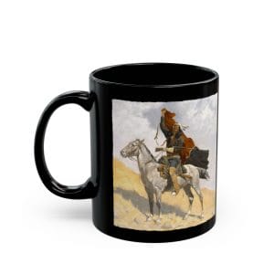 Frederic Remington “The Blanket Signal” 1896 – 11oz Black Ceramic Mug