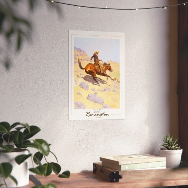 Frederic Remington “The Cowboy” 1902 – Fine Art Poster Print on White - Image 6