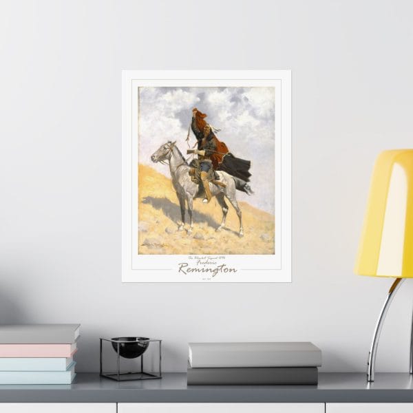 Frederic Remington's "The Blanket Signal" - 1909 - Matte Vertical Poster on White - Image 11