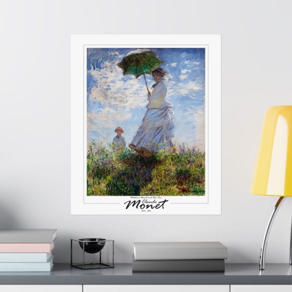 Claude Monet’s “Madame Monet and Her Son” (1873) - Matte Vertical Posters, on White - Image 6