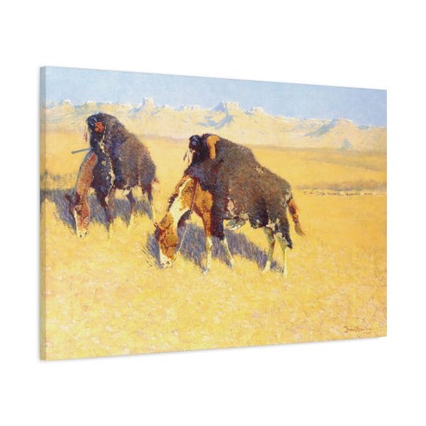 Indians Disguised as Buffalo – Canvas Wall Art by Frederic Remington - Image 12