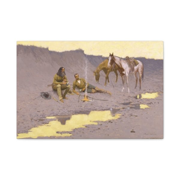 A New Year on the Cimarron – Canvas Wall Art by Frederic Remington - Image 2