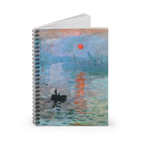 Claude Monet’s “Sunrise” (1872) - Spiral Notebook - Ruled Line - Image 2