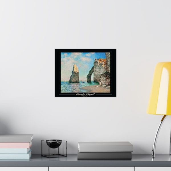 Claude Monet’s “The Cliffs at Étretat” (1885) - Matte Horizontal Posters on Black - Image 14