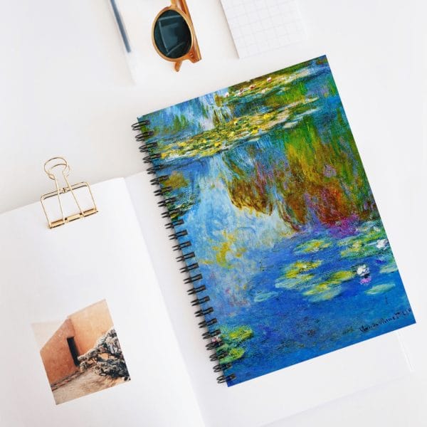 Claude Monet’s “Water Lilies” (1907) - Spiral Notebook - Ruled Line - Image 5