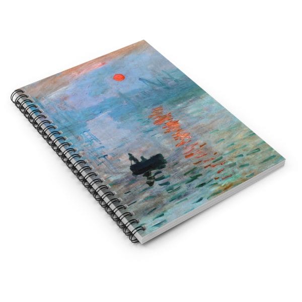 Claude Monet’s “Sunrise” (1872) - Spiral Notebook - Ruled Line - Image 3